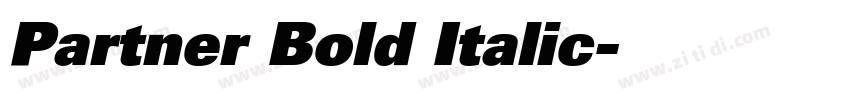Partner Bold Italic字体转换